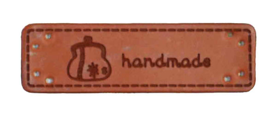 Applikation Label Handmade Börse
